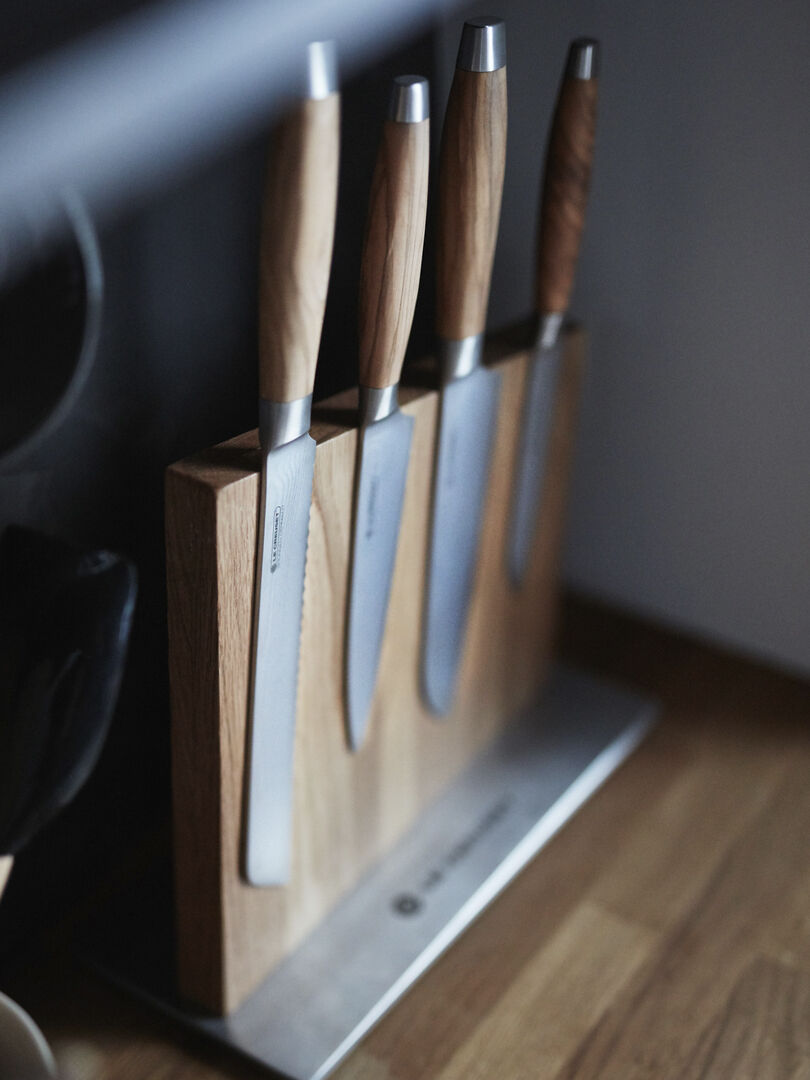 Santoku kniv m/ oliventr&aelig;sskaft 13cm