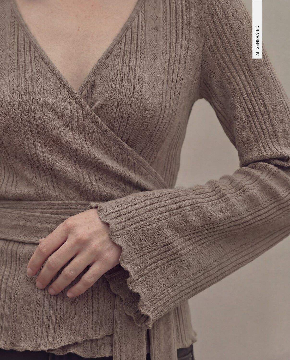 OBJLESLY L/S REG. WRAP TOP E TNE 26
