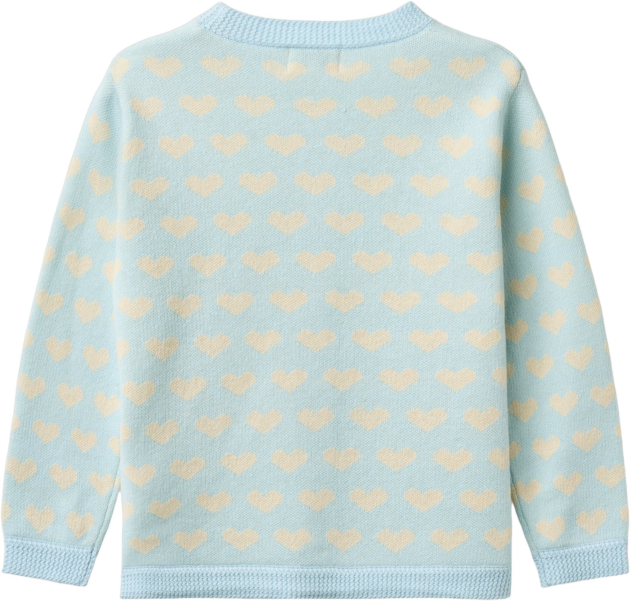 HEART CARDIGAN W. CROCHET EDGE