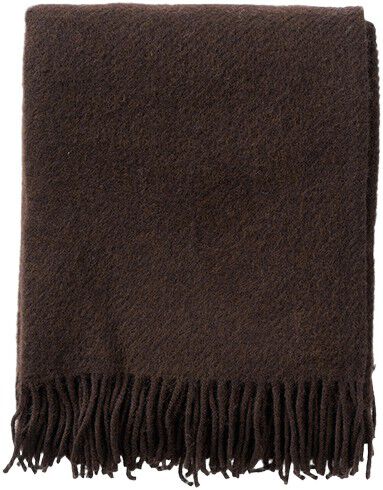 Uldplaid Bornholm black coffee