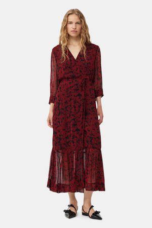 Printed Light Georgette Wrap Midi D