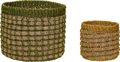 Pine Baskets Natural/Multicolour set of 2
