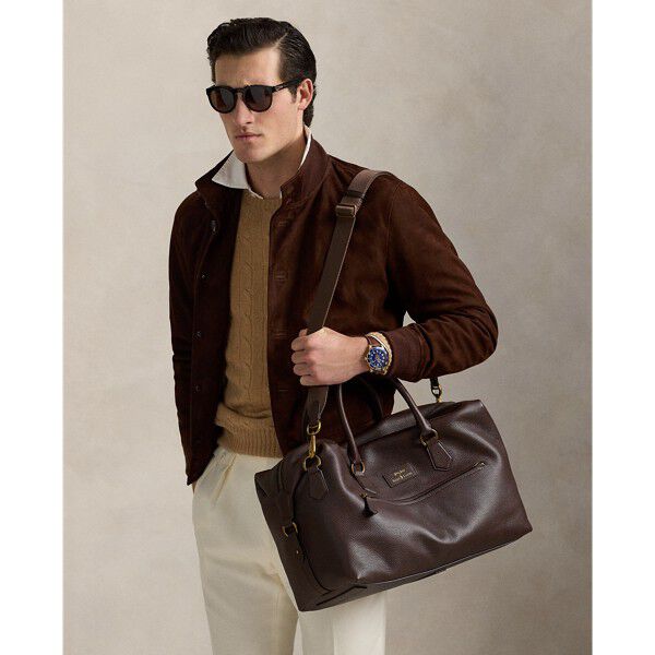PEBBLE LEATHER-DUFFLE-DFL-LRG