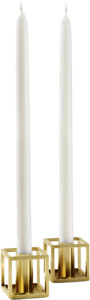 Kubus Candle Holder, Micro Gold-Pla