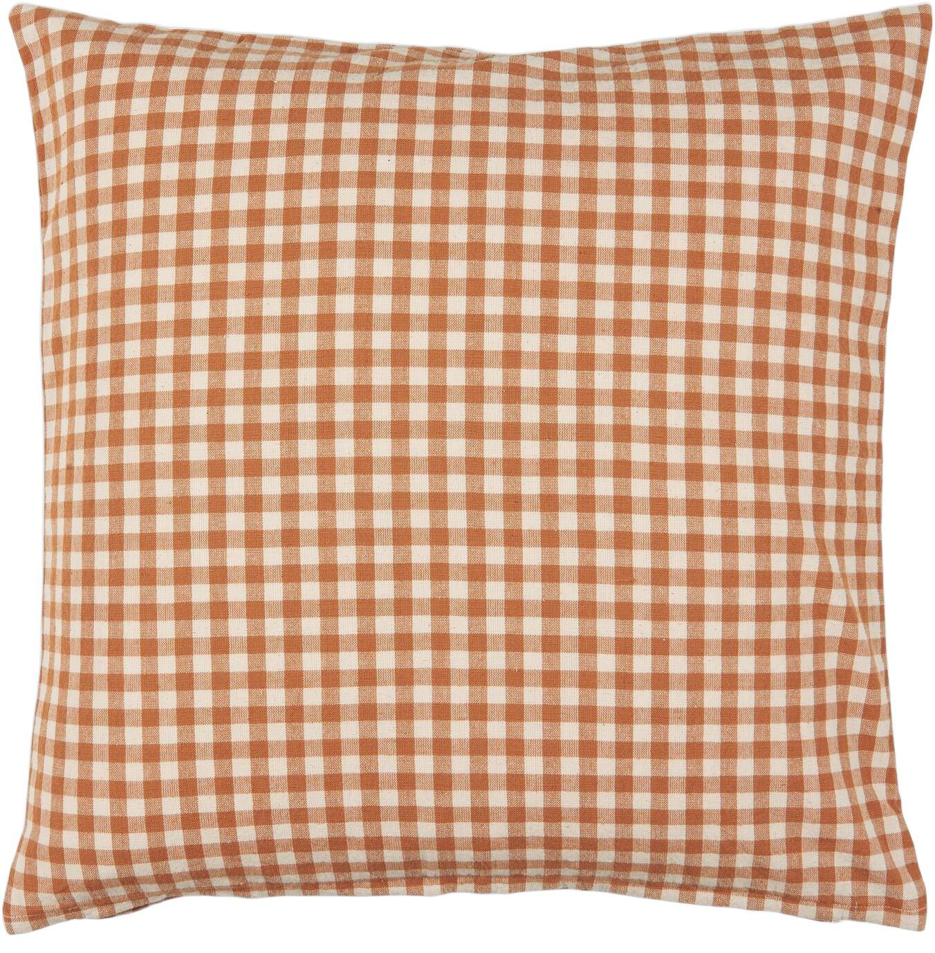 Pude Luca rustikbrun m/naturfarvede sm&aring; tern