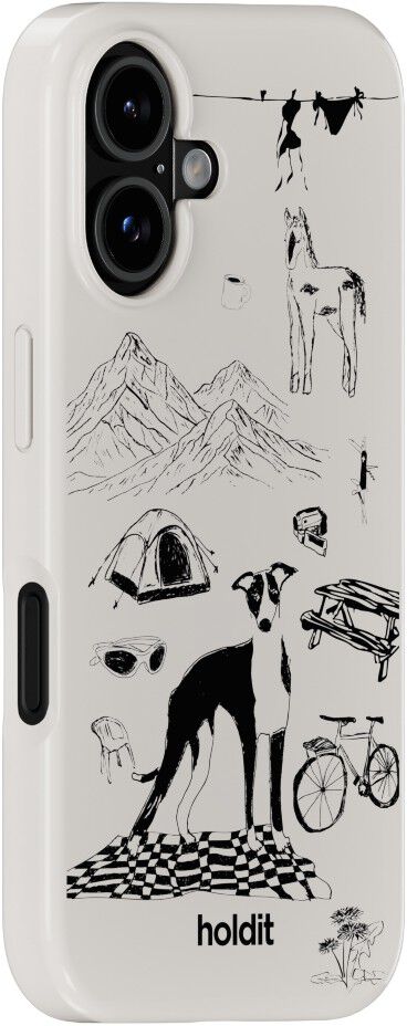 Graphic Print Case MagSafe iPhone 16 Wool Gray