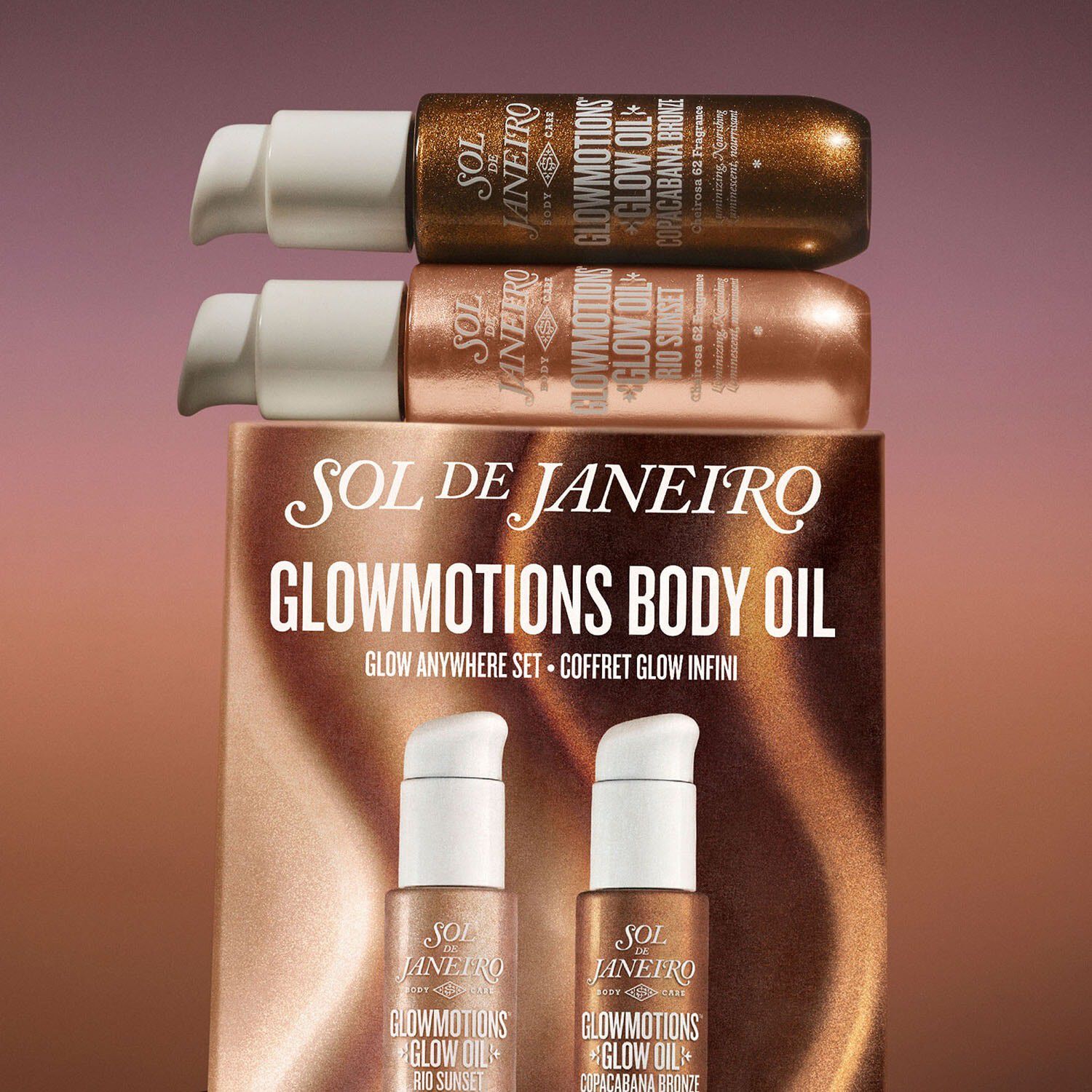 Glowmotions Set - S&aelig;t med glitrende og n&aelig;rende kropsolier