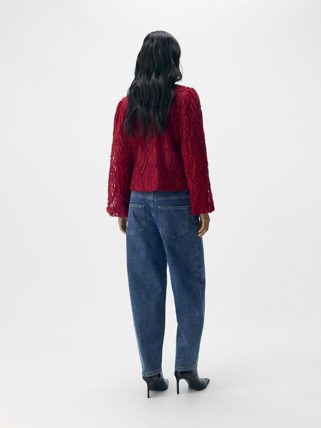 OBJLUCIE L/S RE O-NECK TOP NOOS