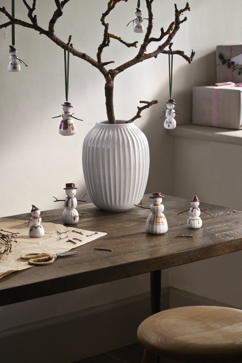 Hammersh&oslash;i Christmas Snedreng H9 hvid m. deko