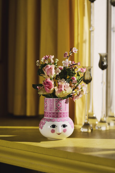 Olga Vase H15 cm pink