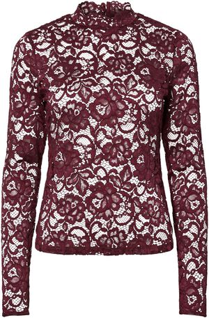 YASLACEY LS LACE TOP S. NOOS
