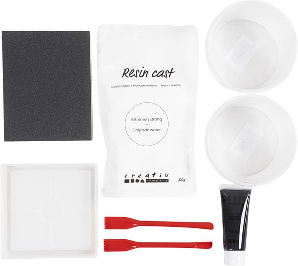 DIY Kit Resin Støbning, Firkantet bakke med terrazzo