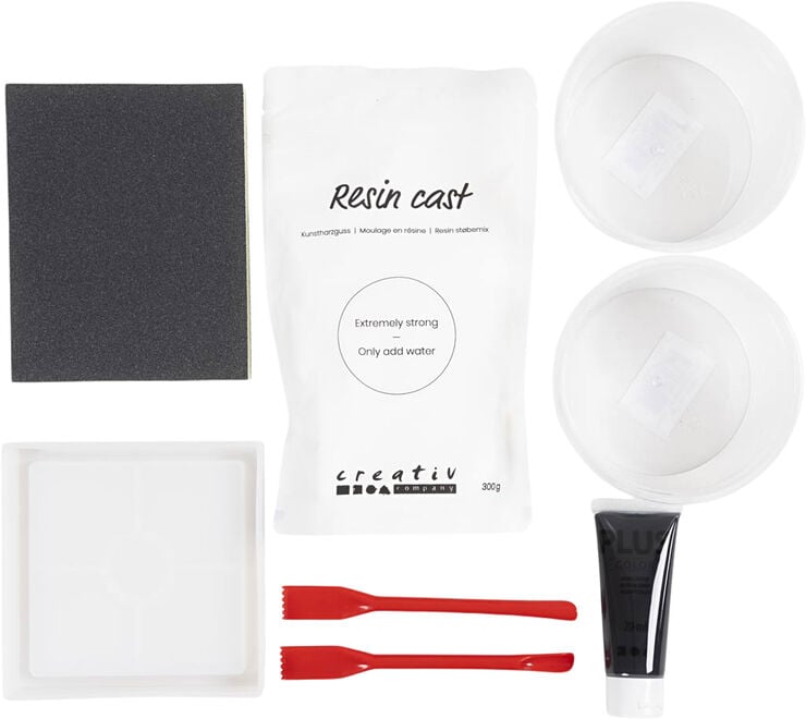 DIY Kit Resin Støbning, Firkantet bakke med terrazzo