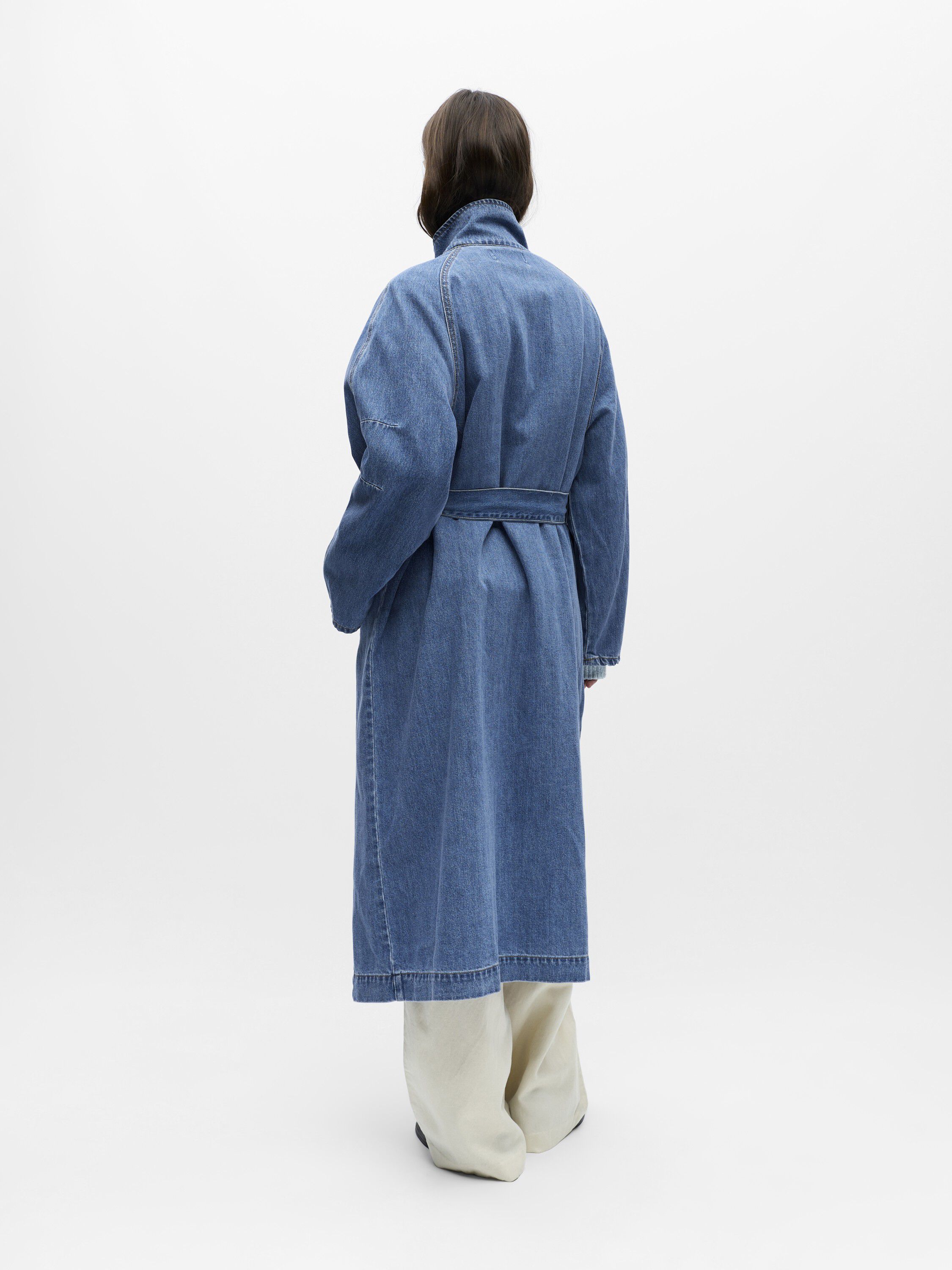 OBJTRINNA L/S DENIM TRENCHCOAT NOOS