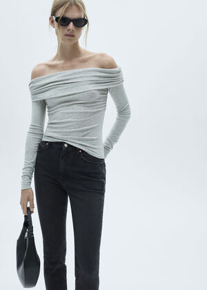 Claudia waxed slim-fit cropped jean