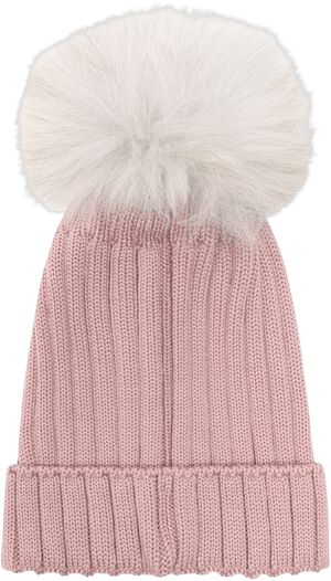 Hat Knit Alpaca Pompom