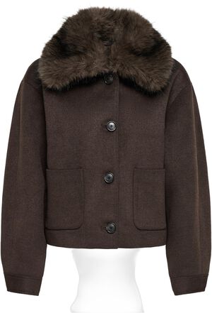 ONLELINOR FAUX FUR COLLAR JACKET OT