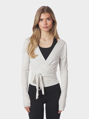 Nia Jersey Wrap Blouse