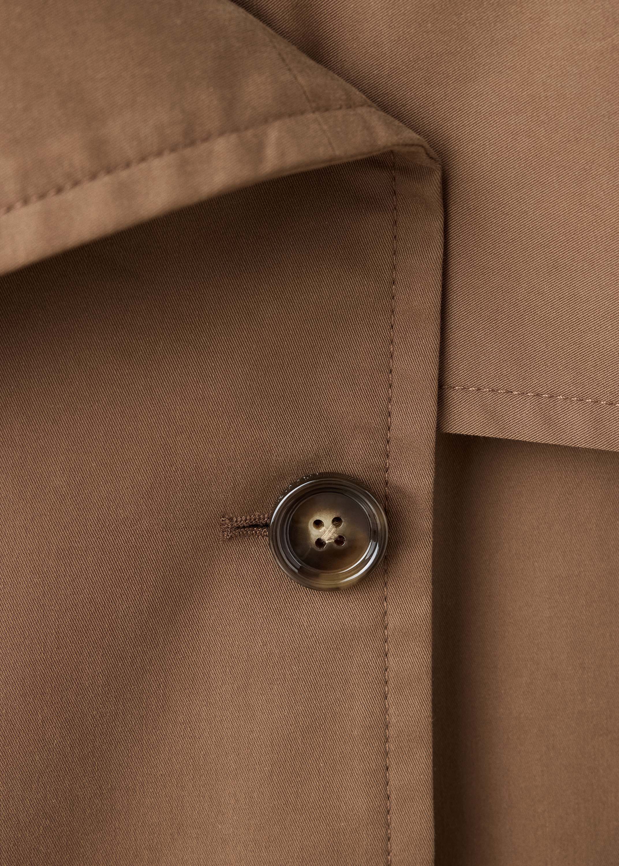 Double-breasted cropped trench coat