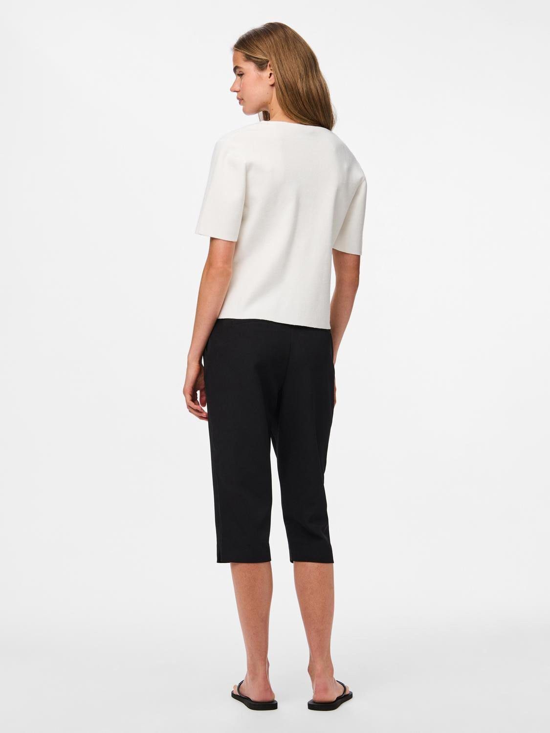 PCMARIE SS O-NECK SPLIT KNIT