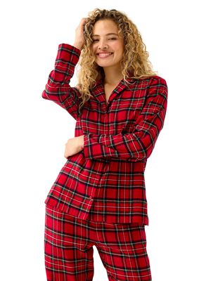 Classic night shirt in flannel with