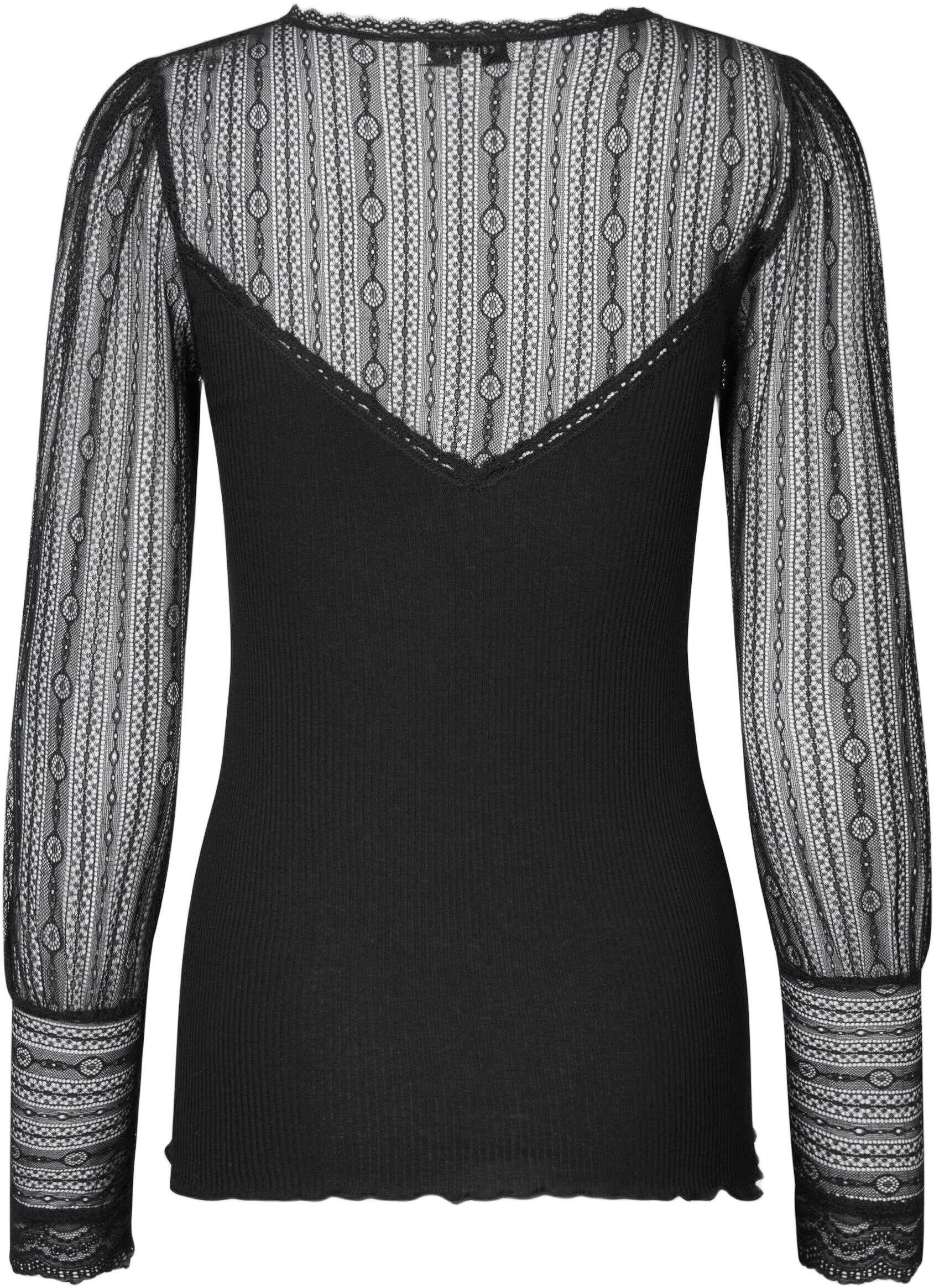 Silk t-shirt w/ lace