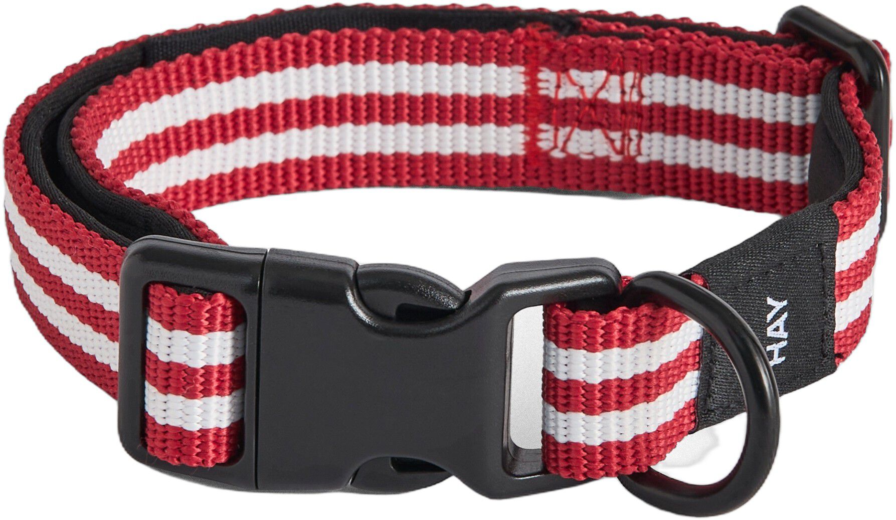 HAY Dogs Collar Flat-S/M-Red and wh