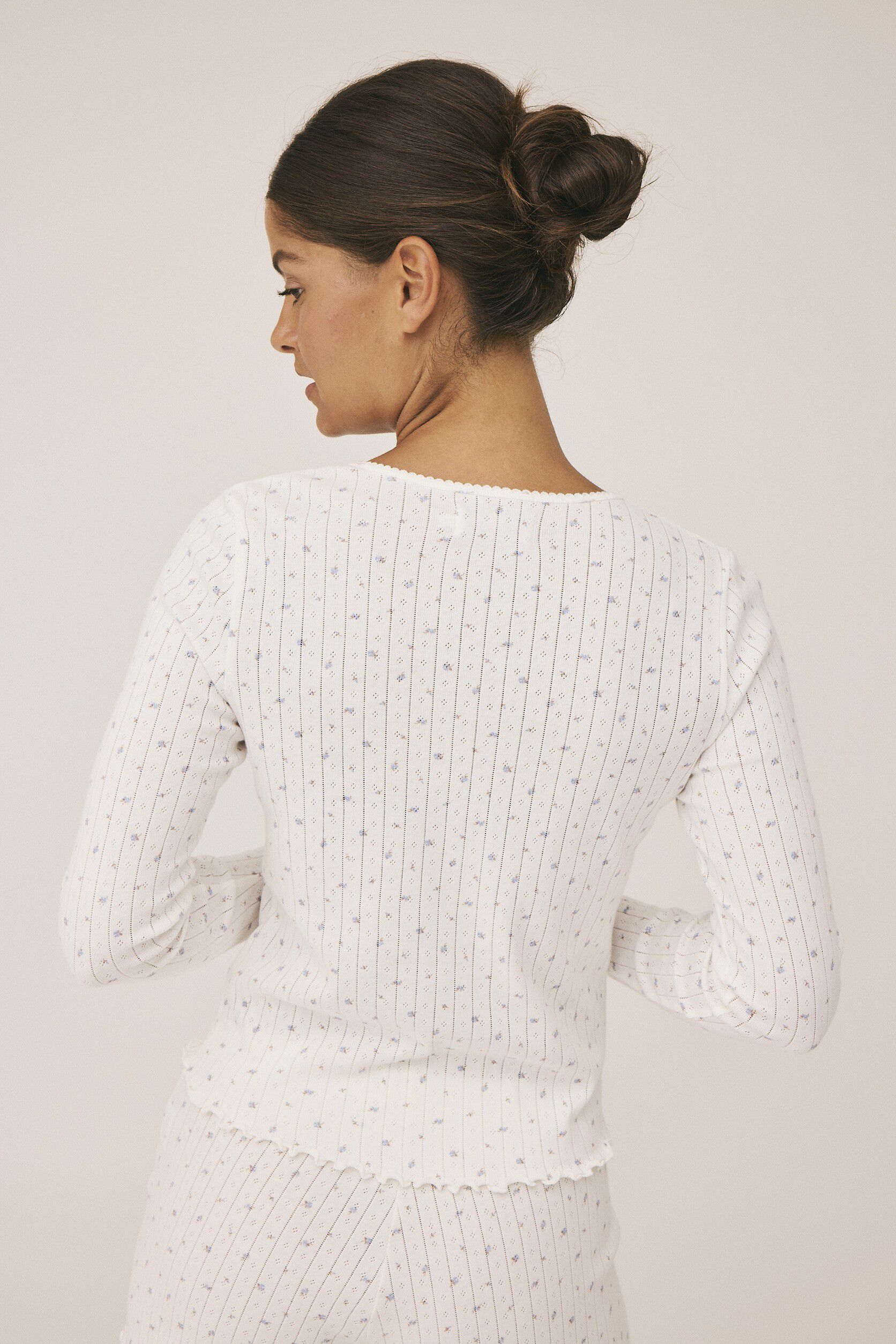 Eloise 10 Cardigan Pointelle - 100% &Oslash;kologisk Bomuld GOTS