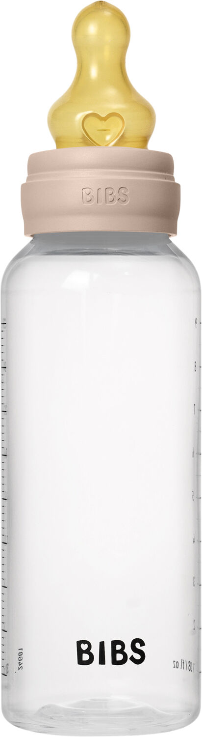 BIBS Baby Bottle Round Latex 1 pack 270 ml Medium Flow Blush