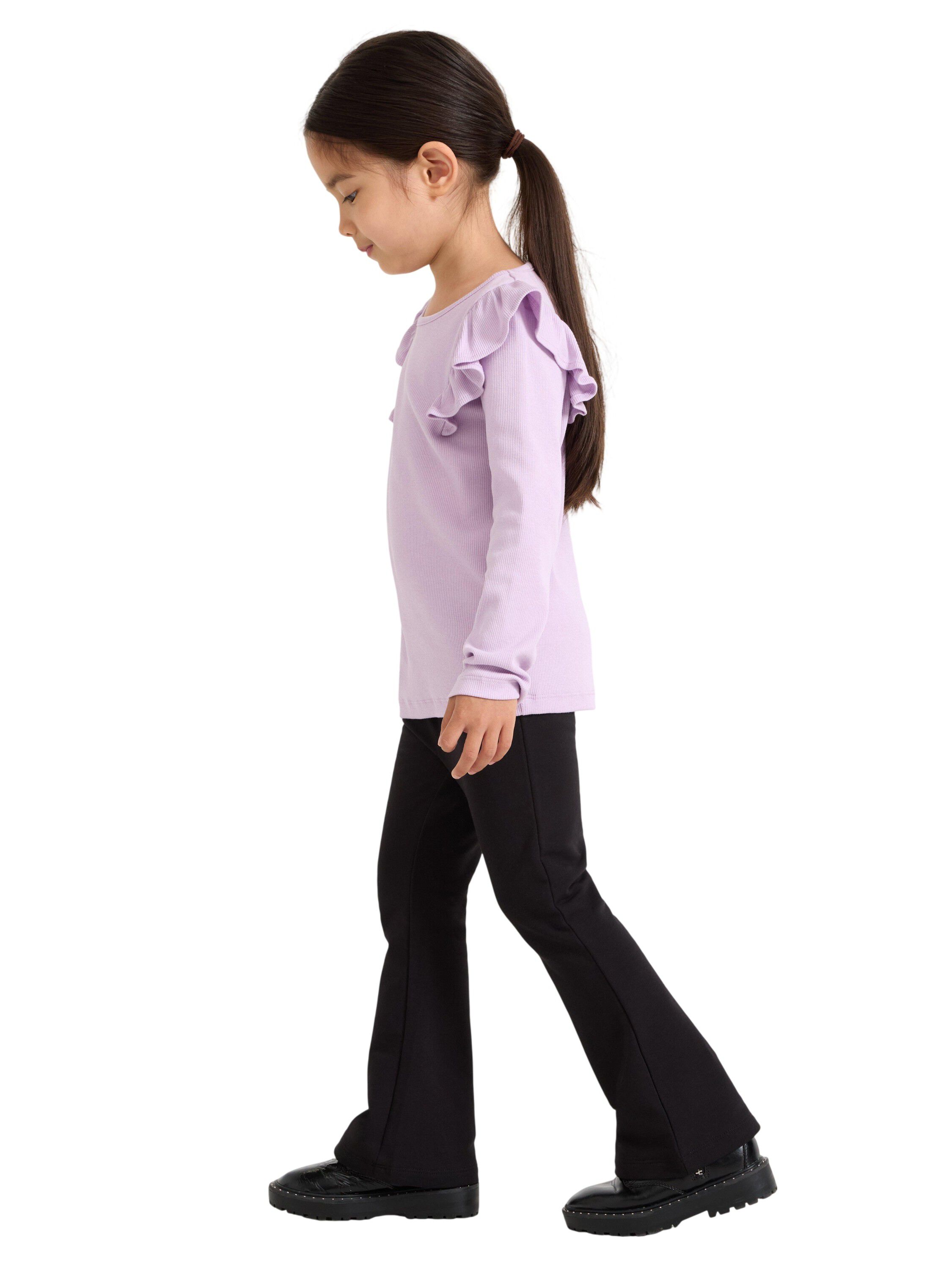 Flared leggings in soft cotton jers