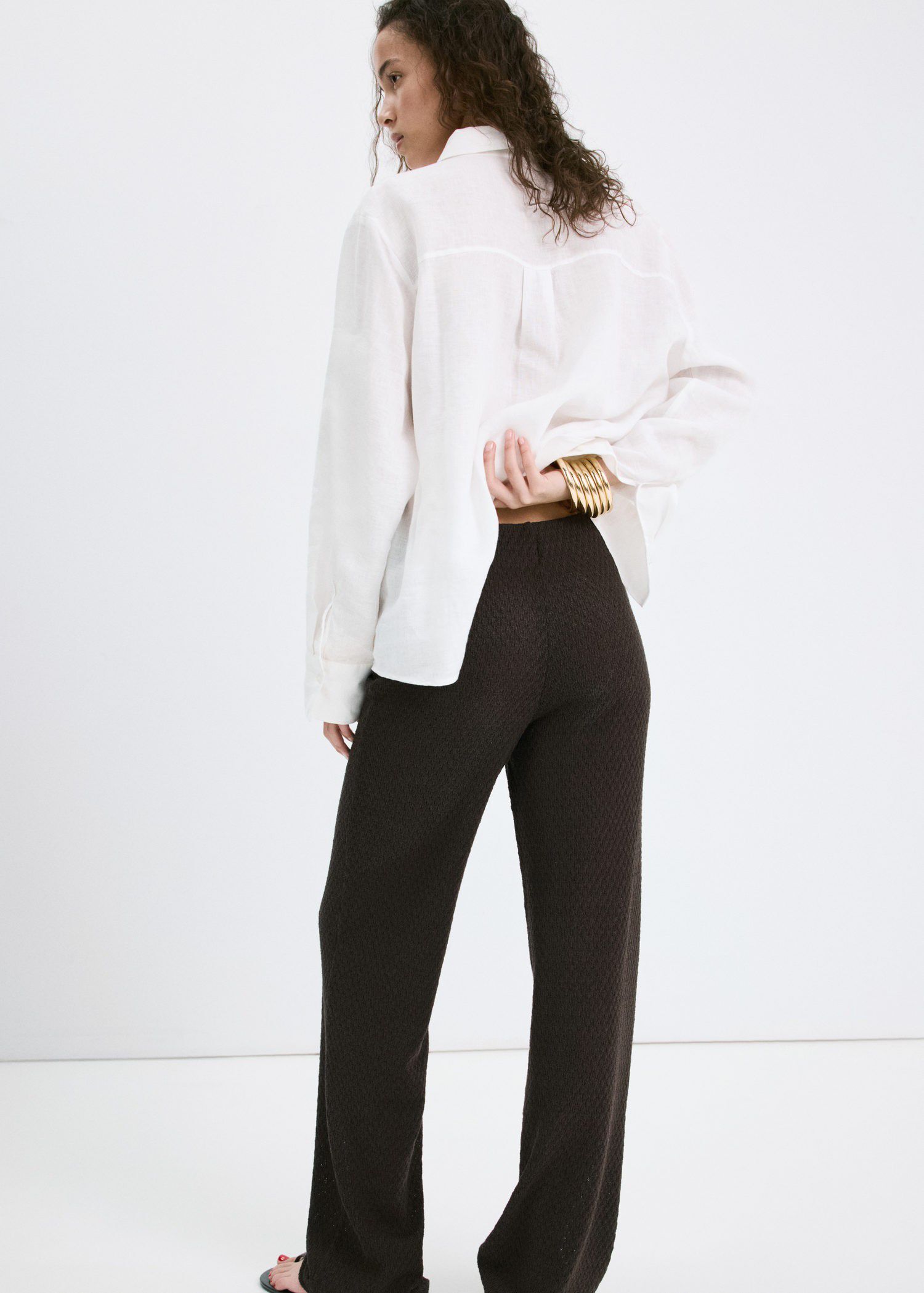 Straight knitted trousers
