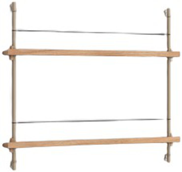 Box set, Magazine Shelving MS.65. 1, Oak shelves, Warm Grey l