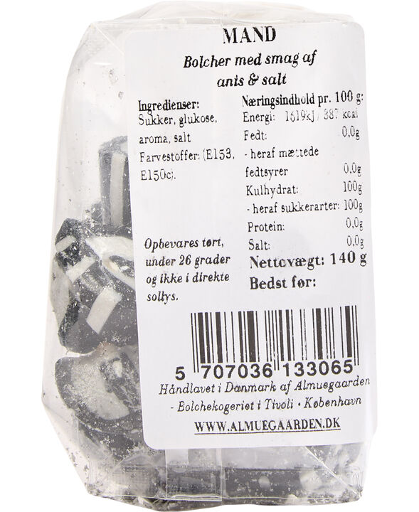 Mand (Konfirmand / Gom) bolcher med smag af anis og salt