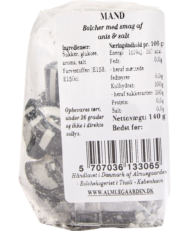 Mand (Konfirmand / Gom) bolcher med smag af anis og salt