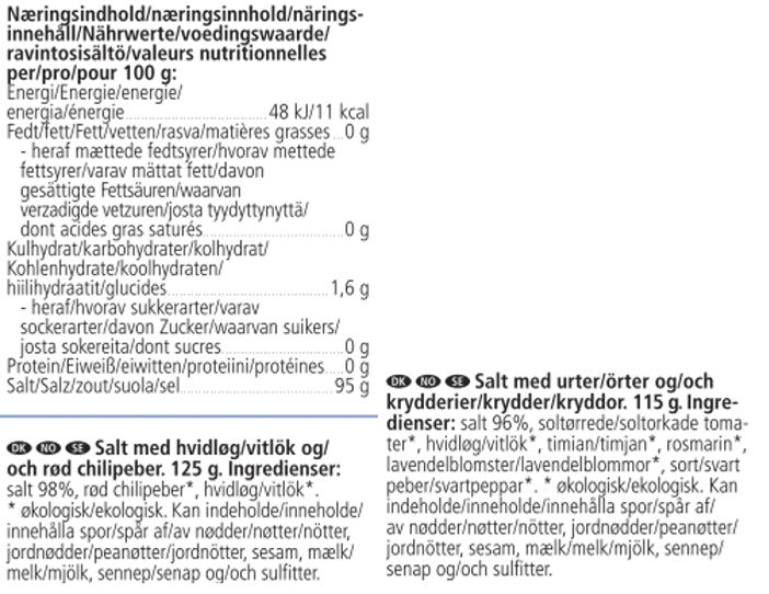 Gave&aelig;ske, Nicolas Vah&eacute; Organic Secret blend & Salt, Garlic &