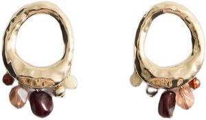 Circular design earrings with ball
