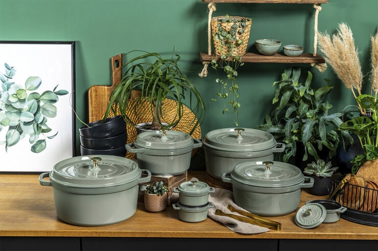 Cocotte 24 cm Eukalyptus Støbejern