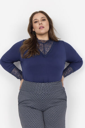 Curvy WA-STELLA 8 Bluse Navy blå