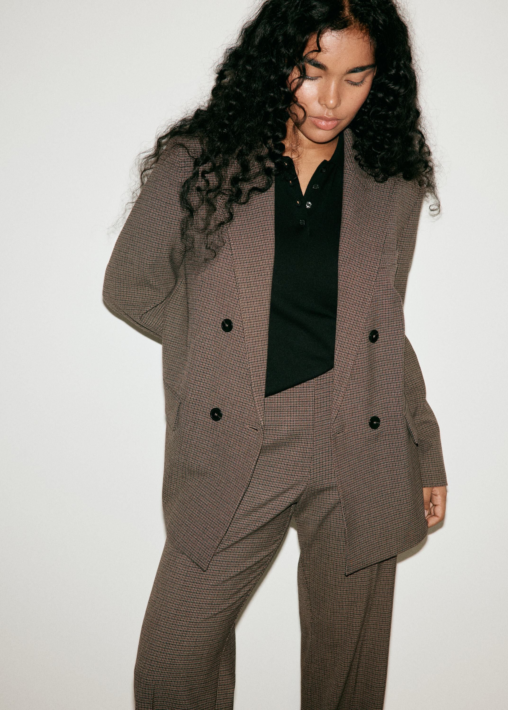 Houndstooth suit trousers