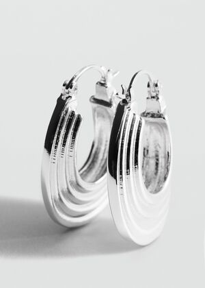 Embossed hoop earrings