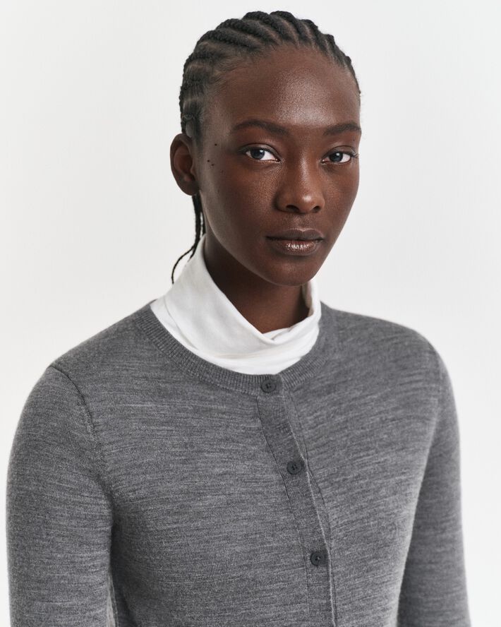 EXTRAFINE MERINO WOOL CARDIGAN