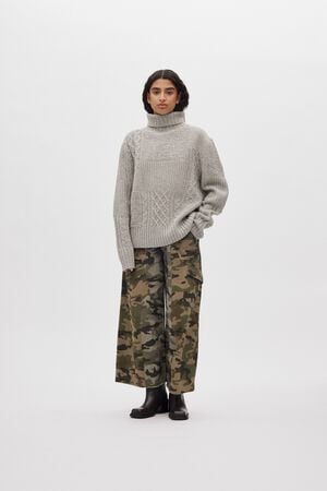 Patchwork knit sweater - Anli