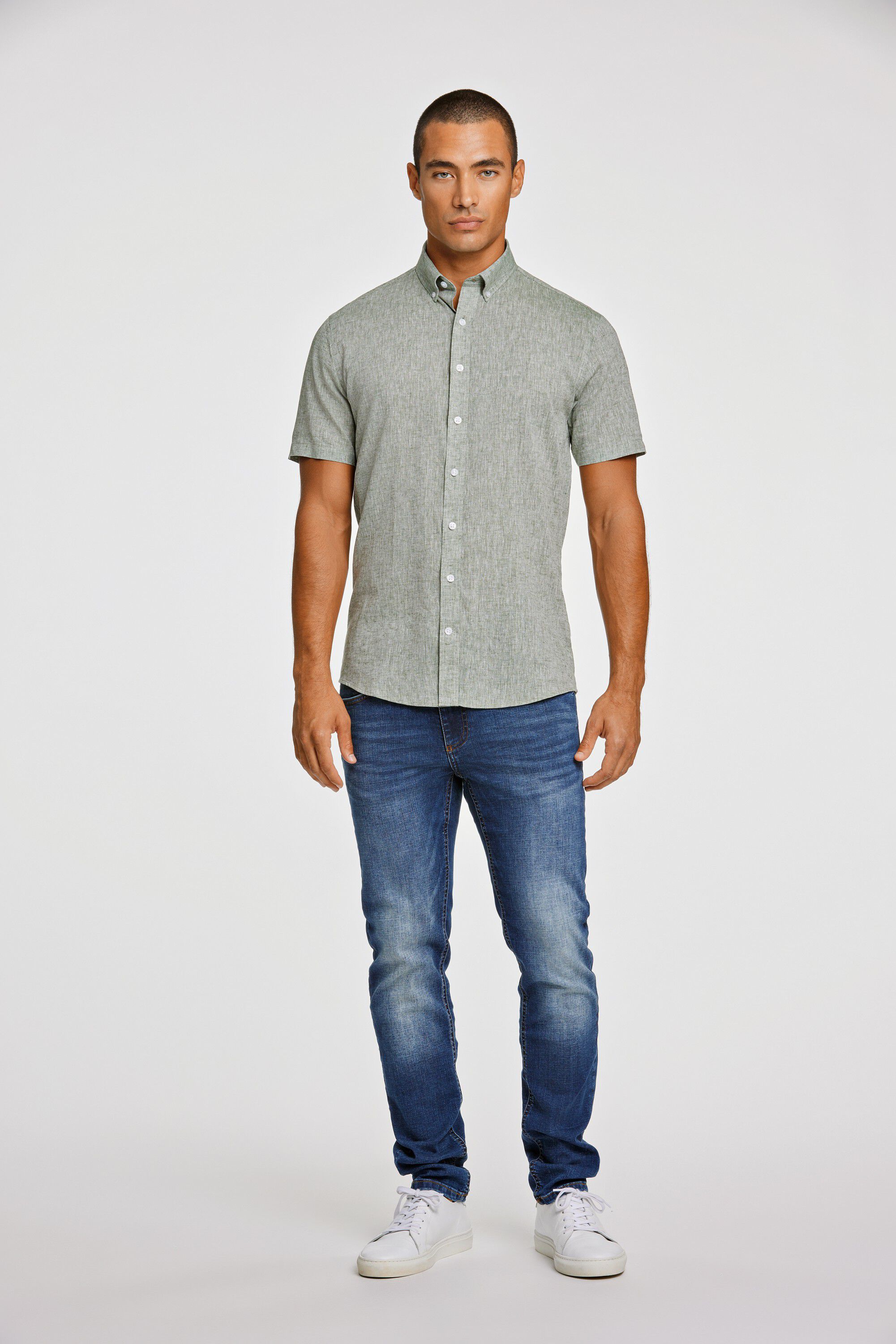 Linen/cotton shirt S/S