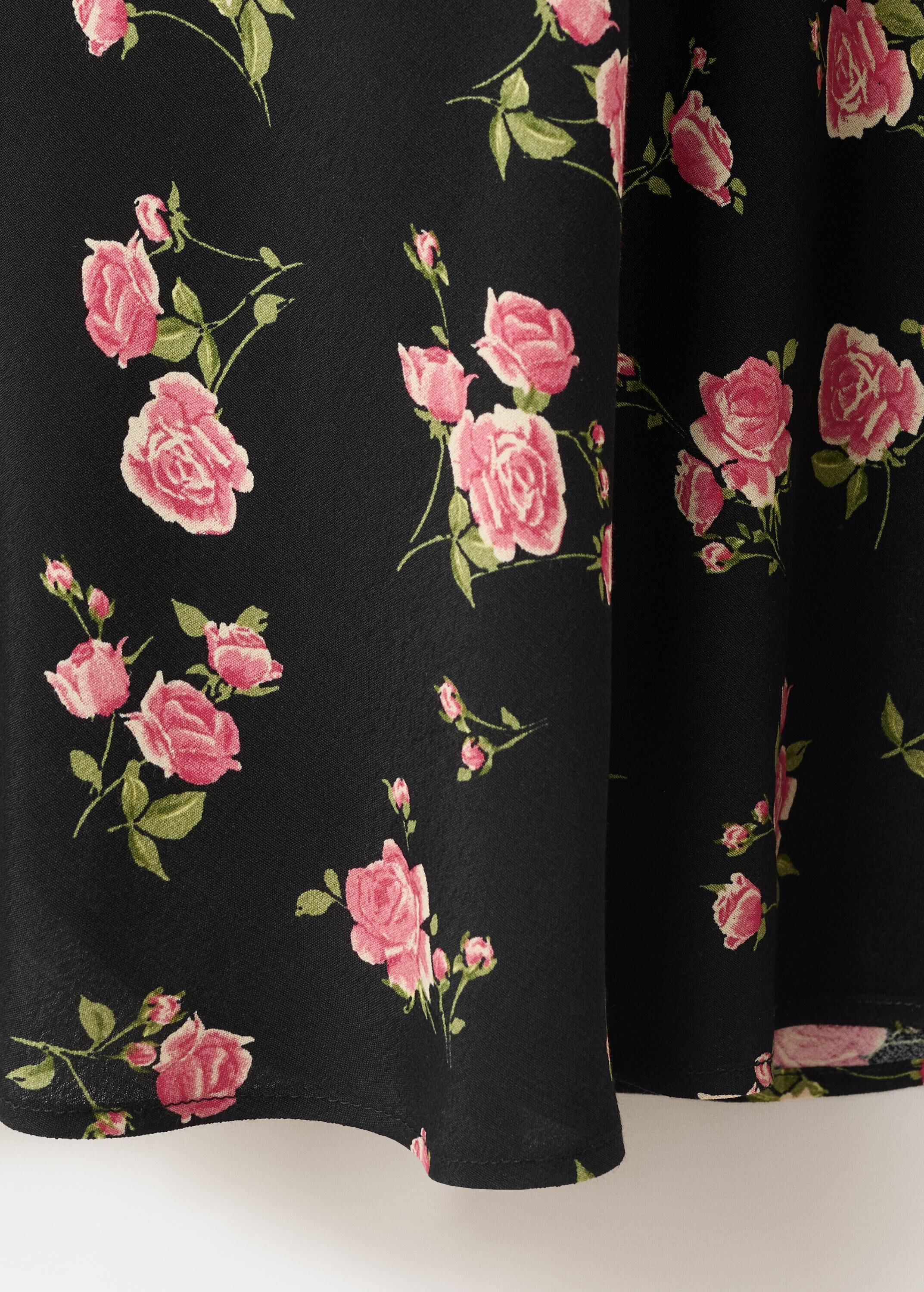 Floral dress with lace trim