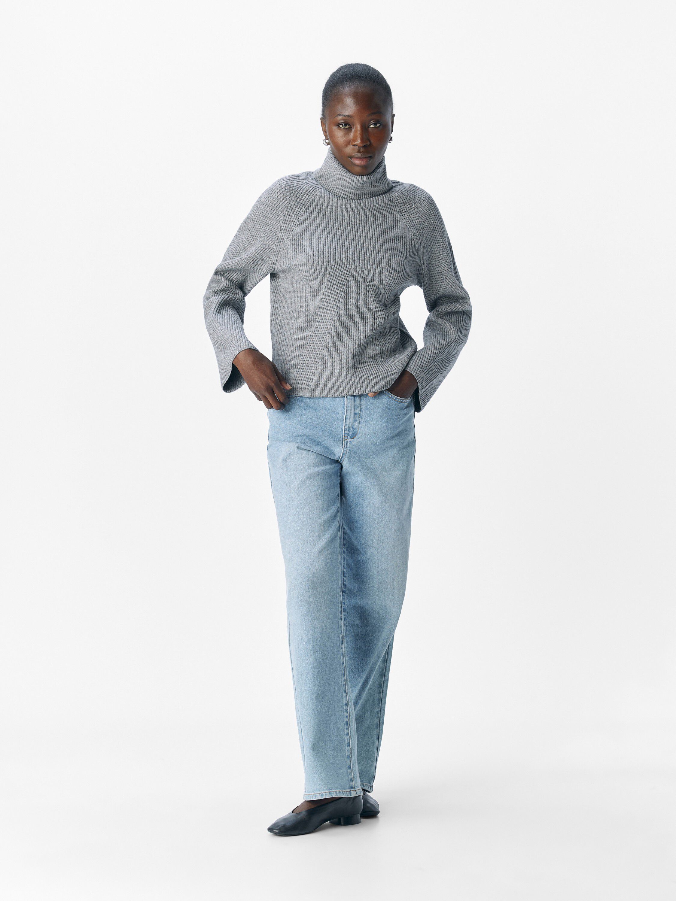 OBJVIOLA LS LO ROLLNECK KNIT NOOS