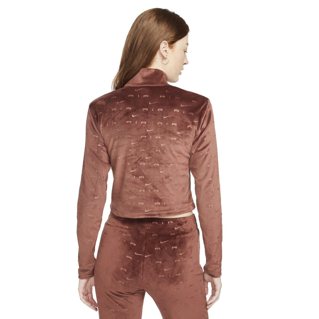 air velour 1/4-zip long-sleeve top