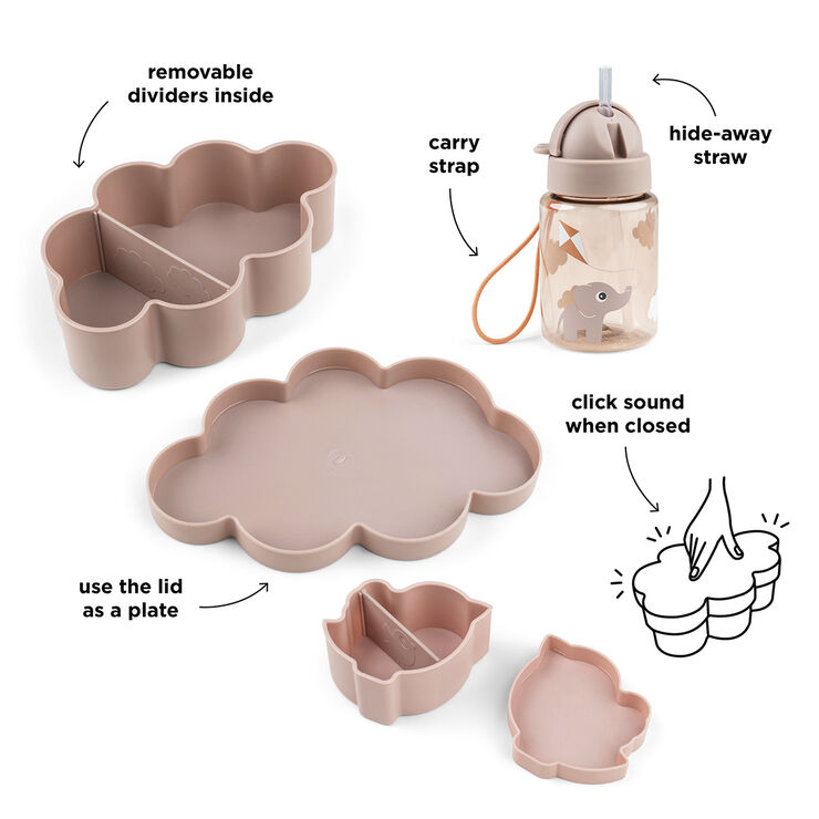Snack & madkasse m/drikkedunk Playground Pudder