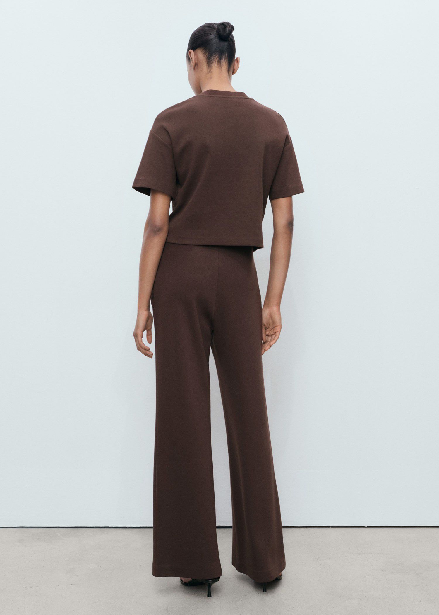 Straight-fit cotton trousers