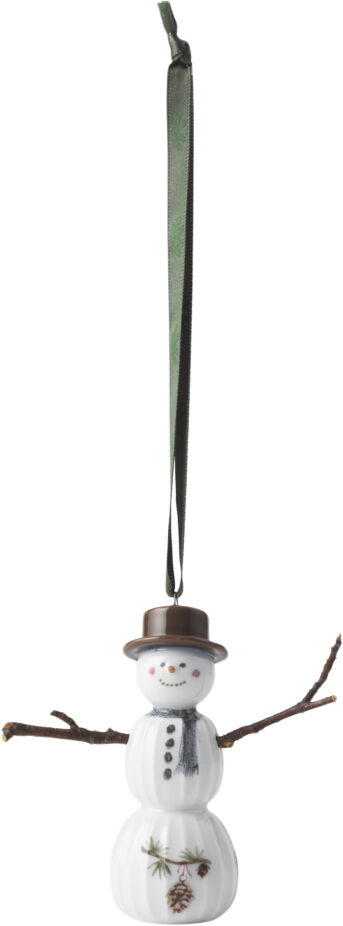 Hammersh&oslash;i Christmas Snemand h&aelig;ngende H9. 5 hvid m. deko