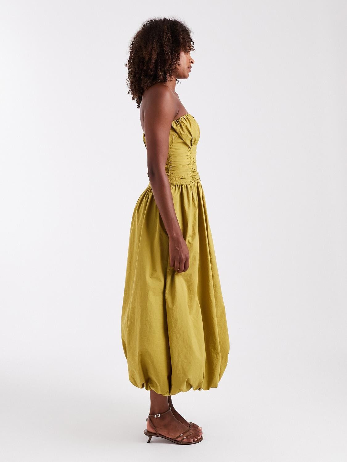 TSLUNA BUBBLE HEM MAXI DRESS WVN